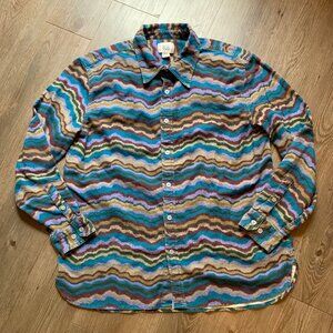 BDG stratified layers button down long sleeve shirt